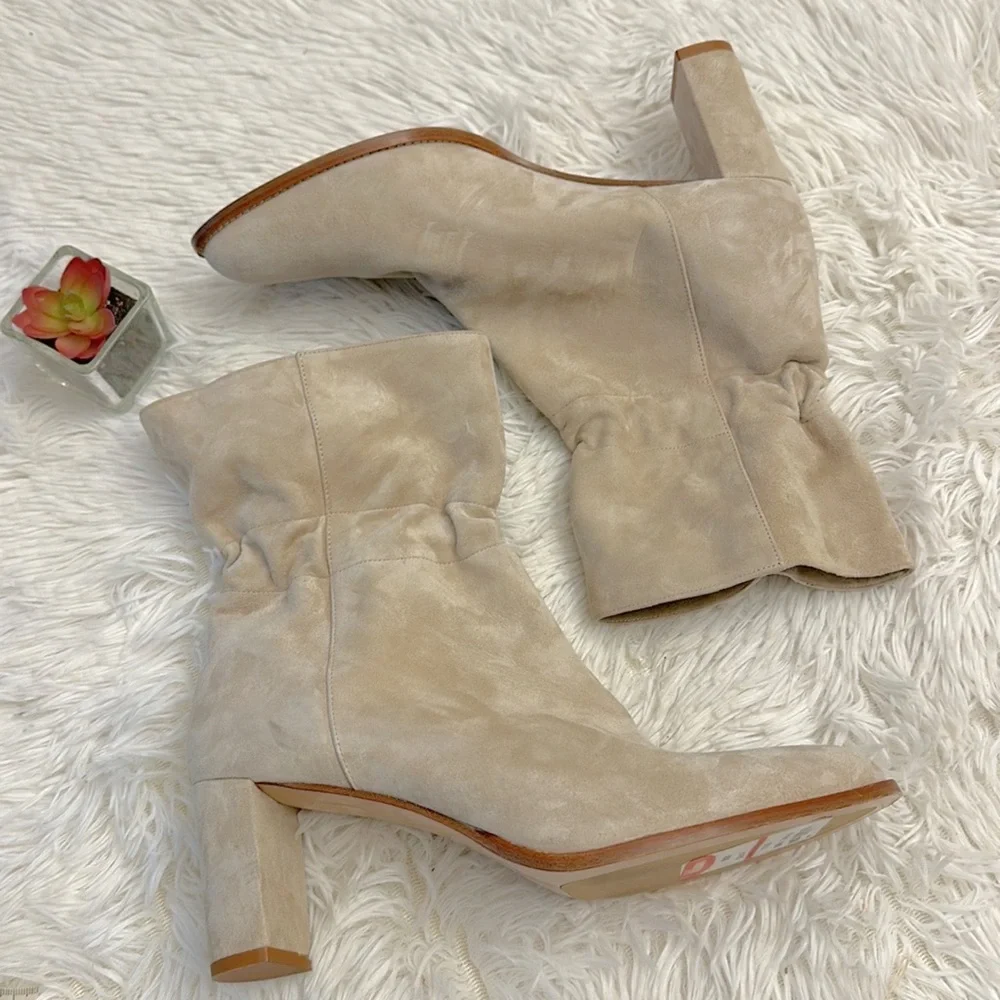 $775 Marion Parke Lola Suede Pull On Luxury Ankle Bootie women size 42
